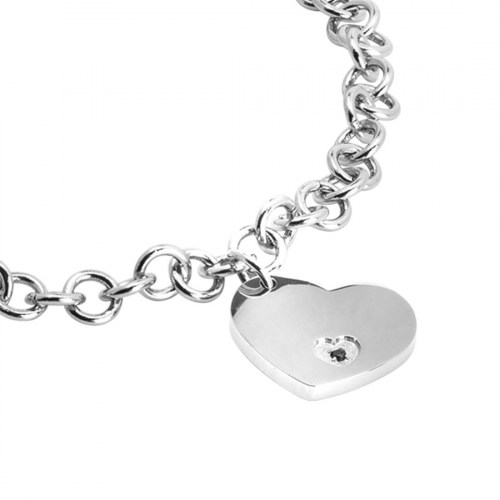 Bracciale Acciaio Ciondolo Portafortuna Cuore Boccadamo PIBR55